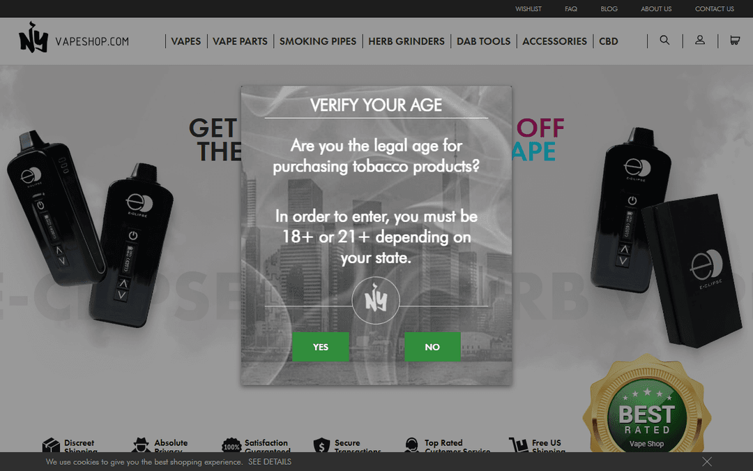 nyvapeshop.com publisher screenshot