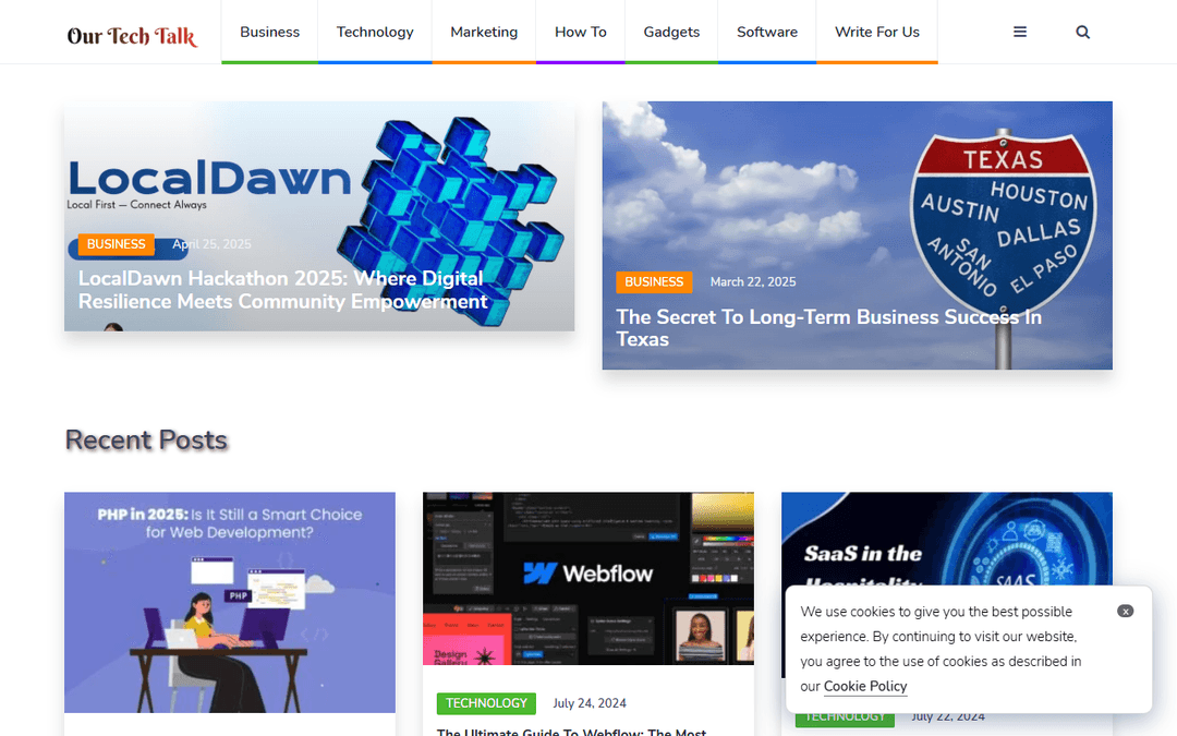 ourtechtalk.com publisher screenshot