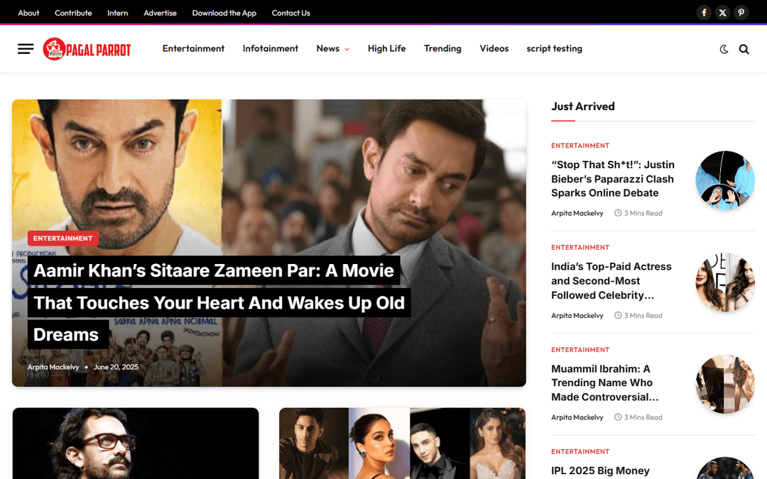 pagalparrot.com publisher screenshot