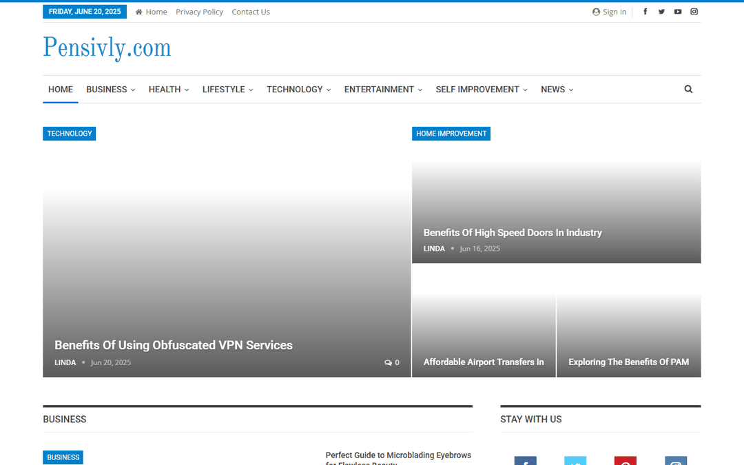 pensivly.com publisher screenshot