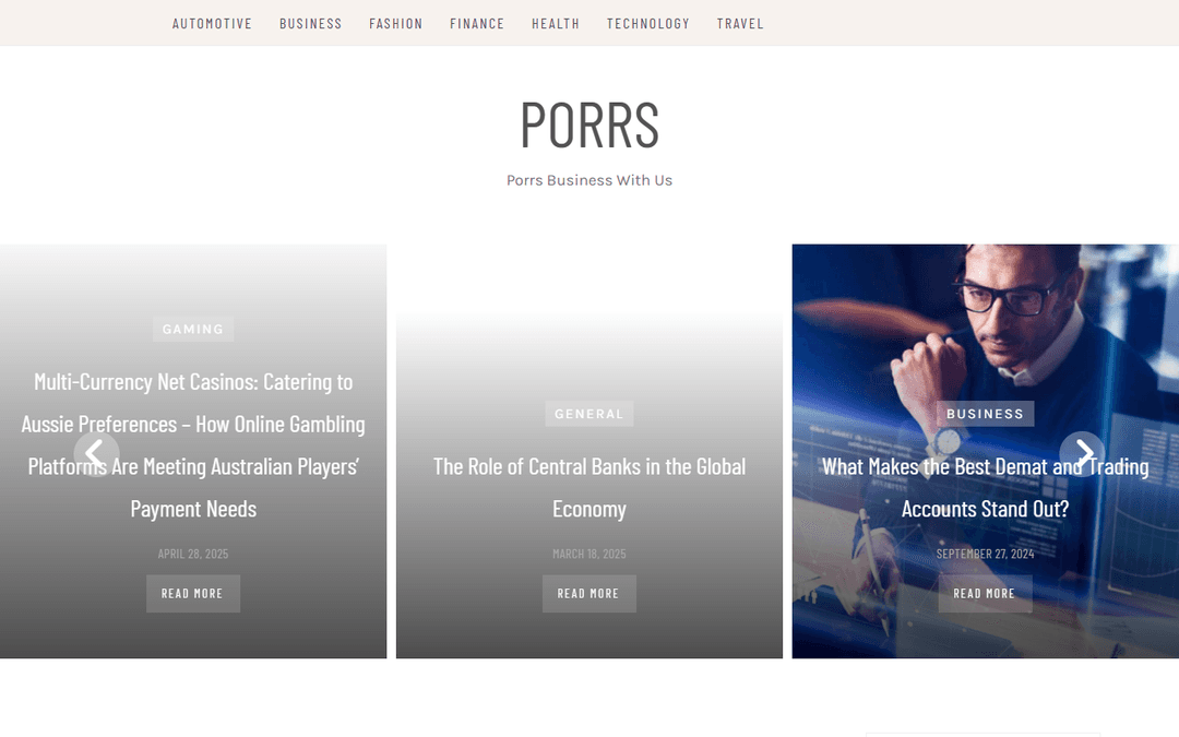 porrs.org publisher screenshot