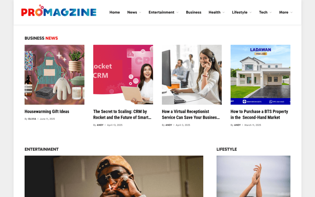 promagzine.com publisher screenshot
