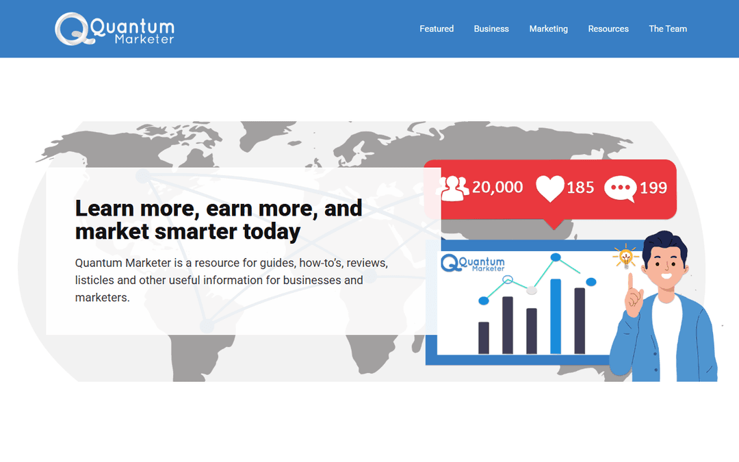 quantummarketer.com publisher screenshot