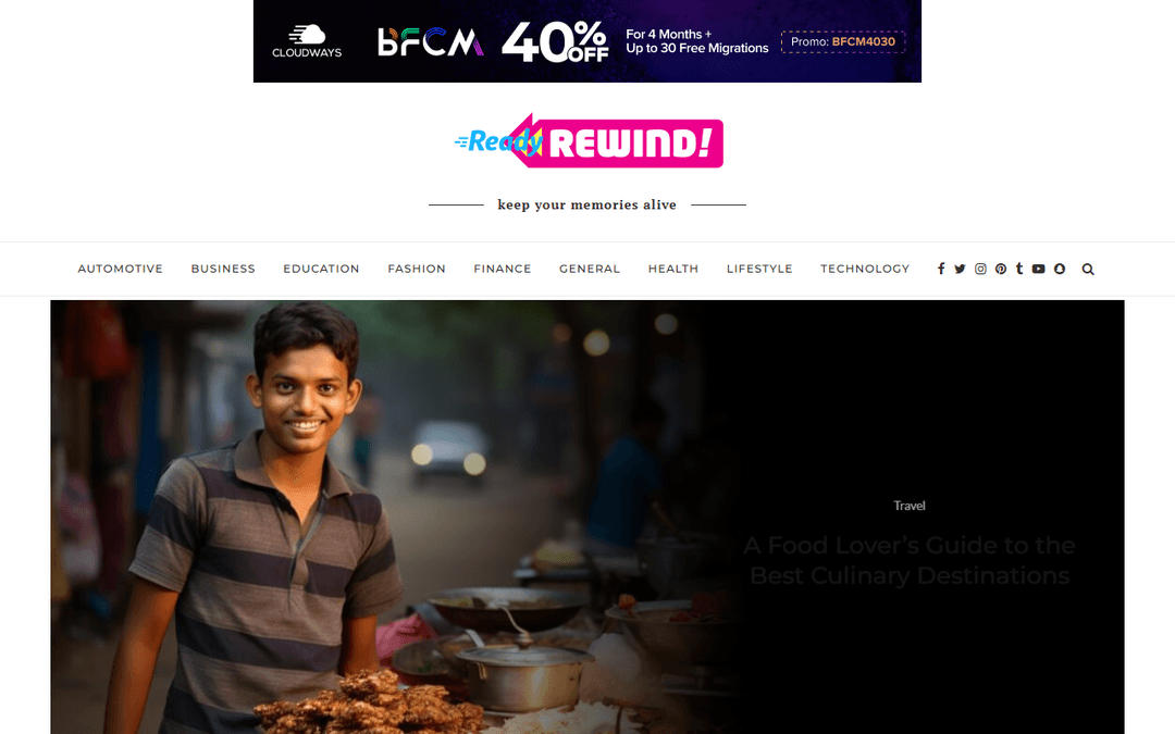 readyrewind.com publisher screenshot