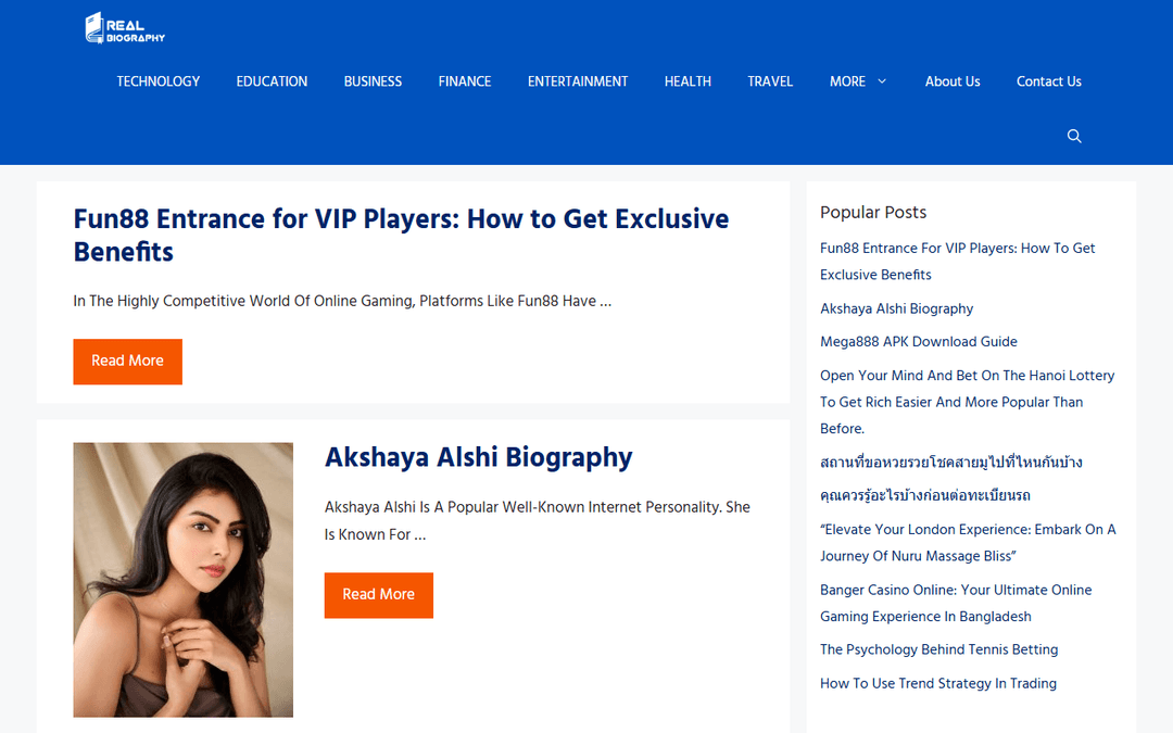 realbiography.in publisher screenshot