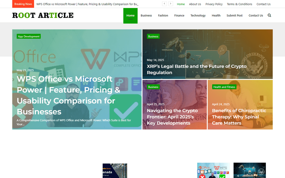 rootarticle.com publisher screenshot