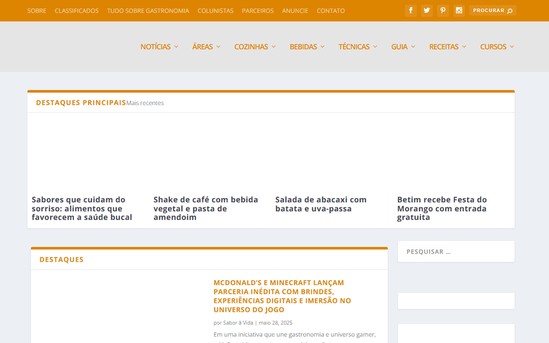 saboravida.com.br publisher screenshot