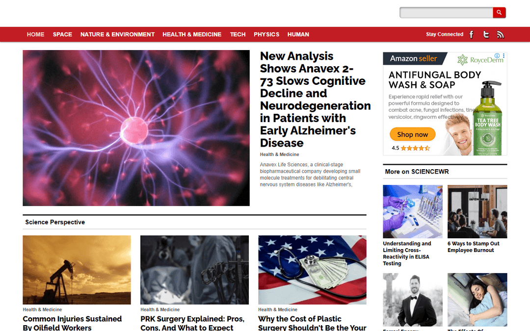 scienceworldreport.com publisher screenshot