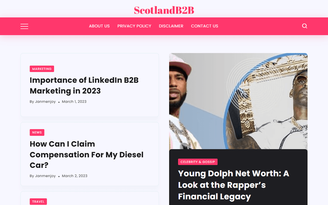 scotlandb2b.co.uk publisher screenshot