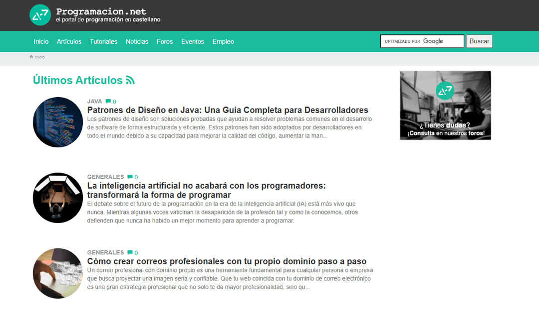 programacion.net publisher screenshot