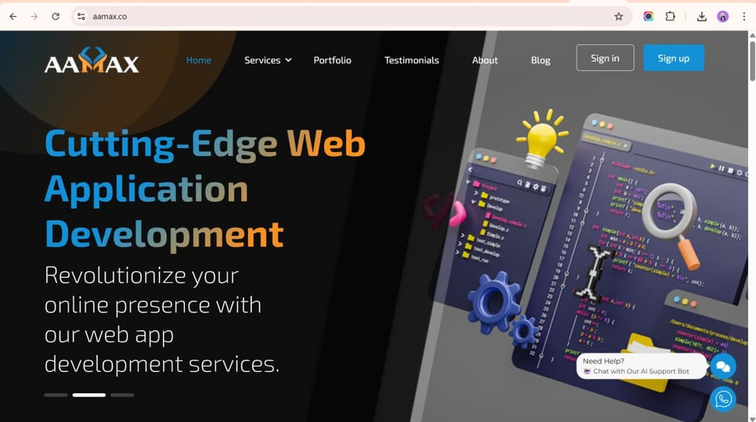 aamax.co publisher screenshot