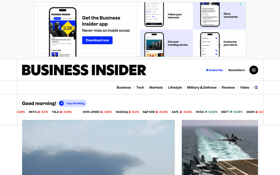 businessinsider.com publisher screenshot