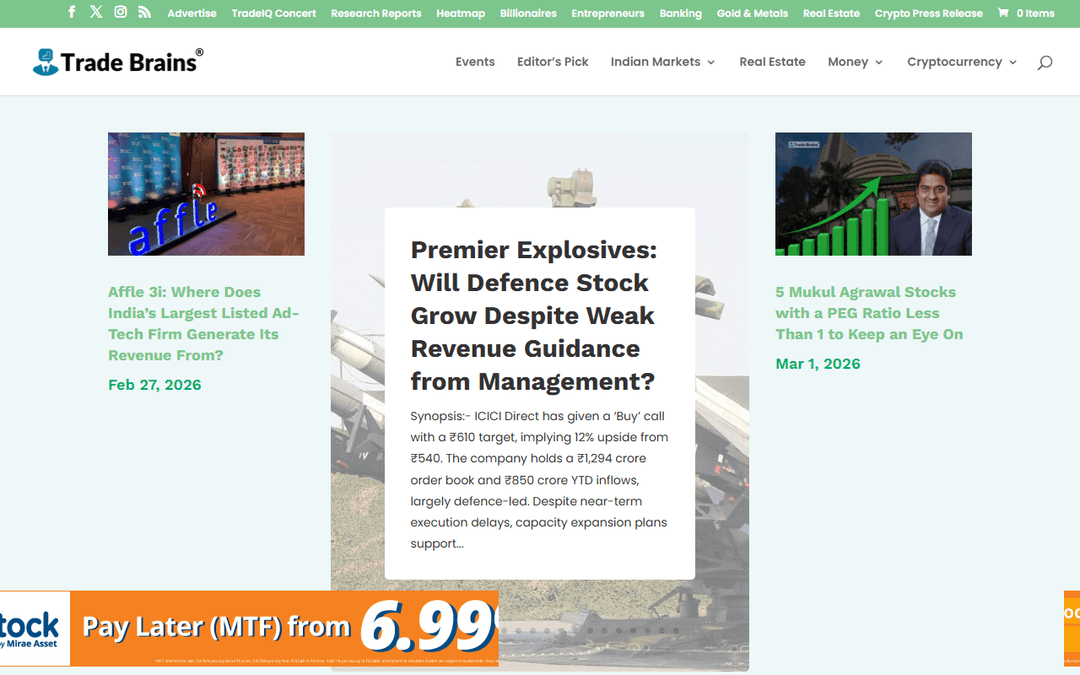 tradebrains.in publisher screenshot