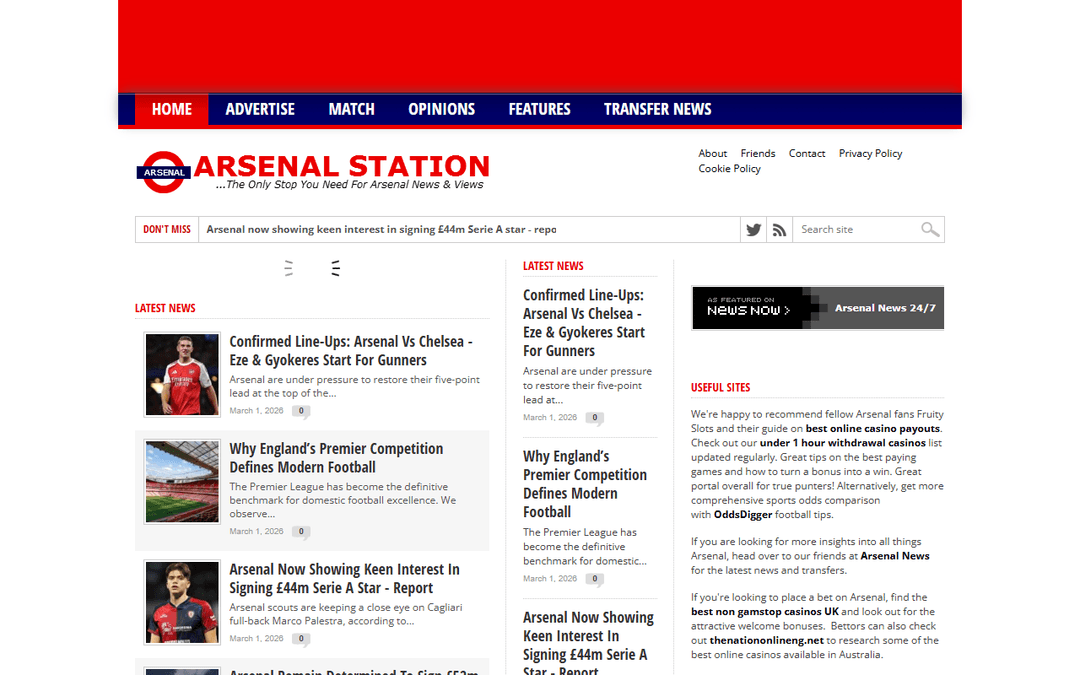 arsenalstation.com publisher screenshot