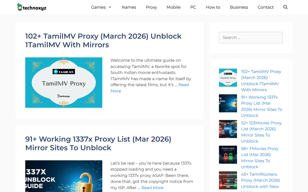 technoxyz.com publisher screenshot