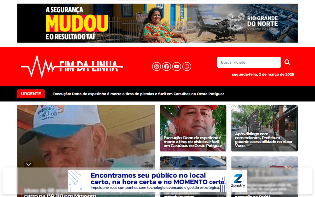 fimdalinha.com.br publisher screenshot