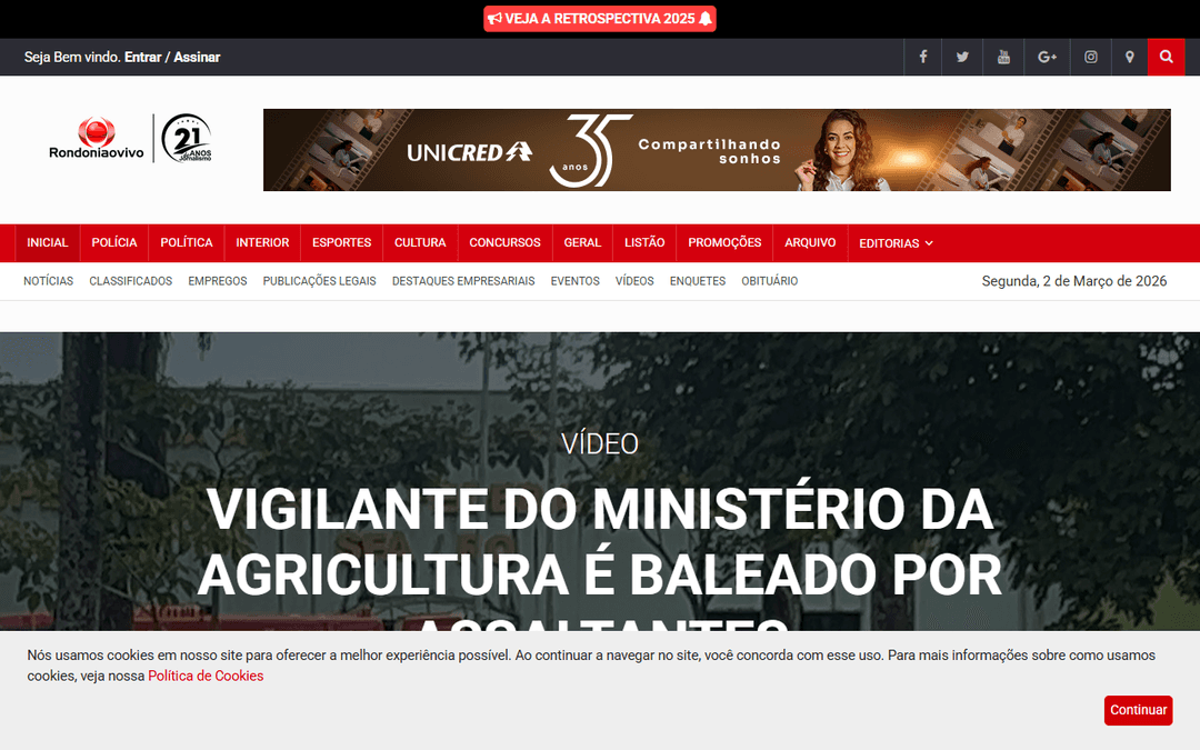 rondoniaovivo.com publisher screenshot