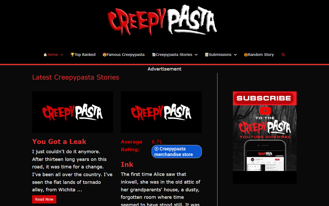 creepypasta.com publisher screenshot
