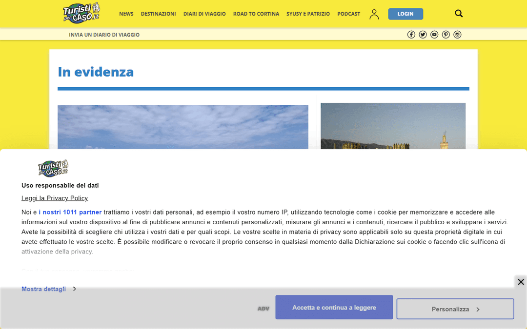 turistipercaso.it publisher screenshot