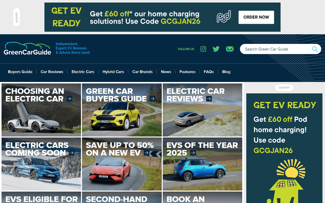 greencarguide.co.uk publisher screenshot