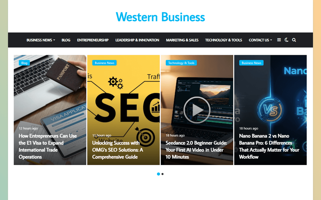 westernbusiness.co.uk publisher screenshot