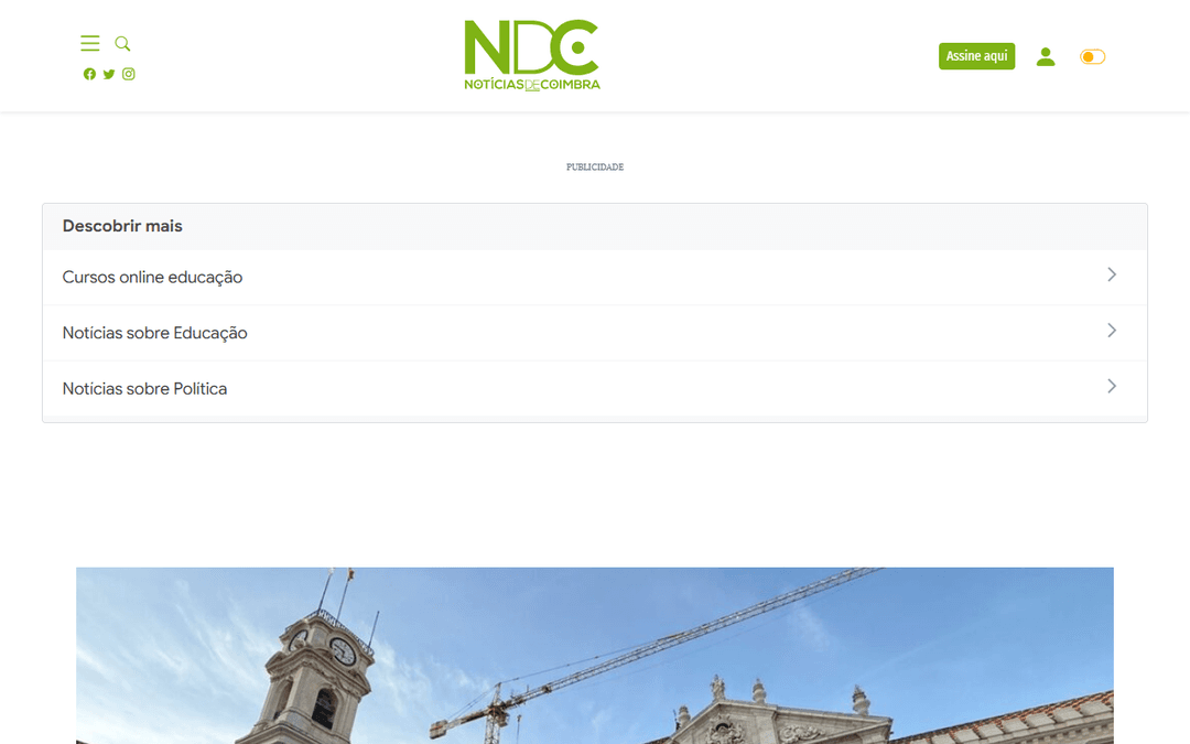 noticiasdecoimbra.pt publisher screenshot