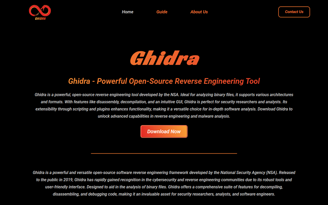 ghidralite.com publisher screenshot
