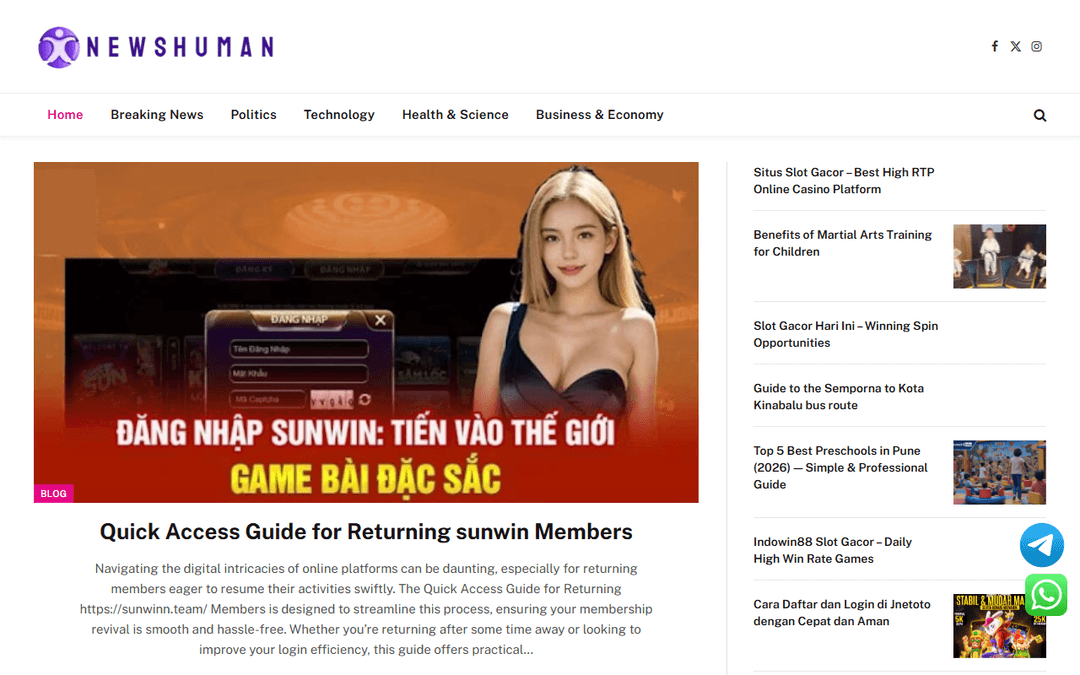 newshuman.com publisher screenshot
