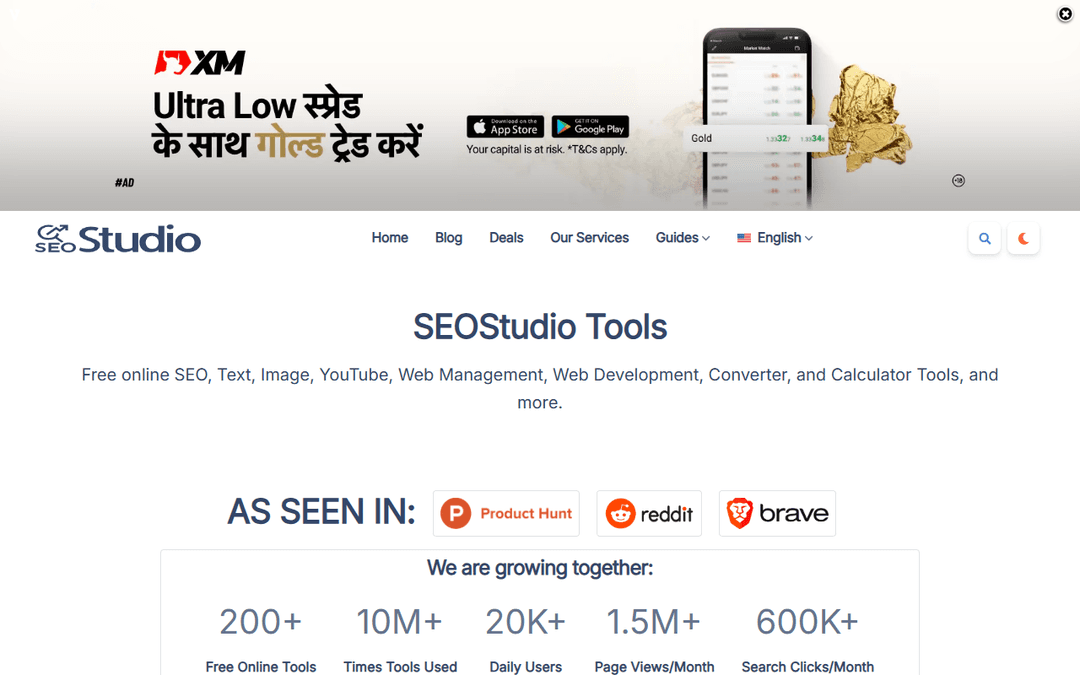 seostudio.tools publisher screenshot