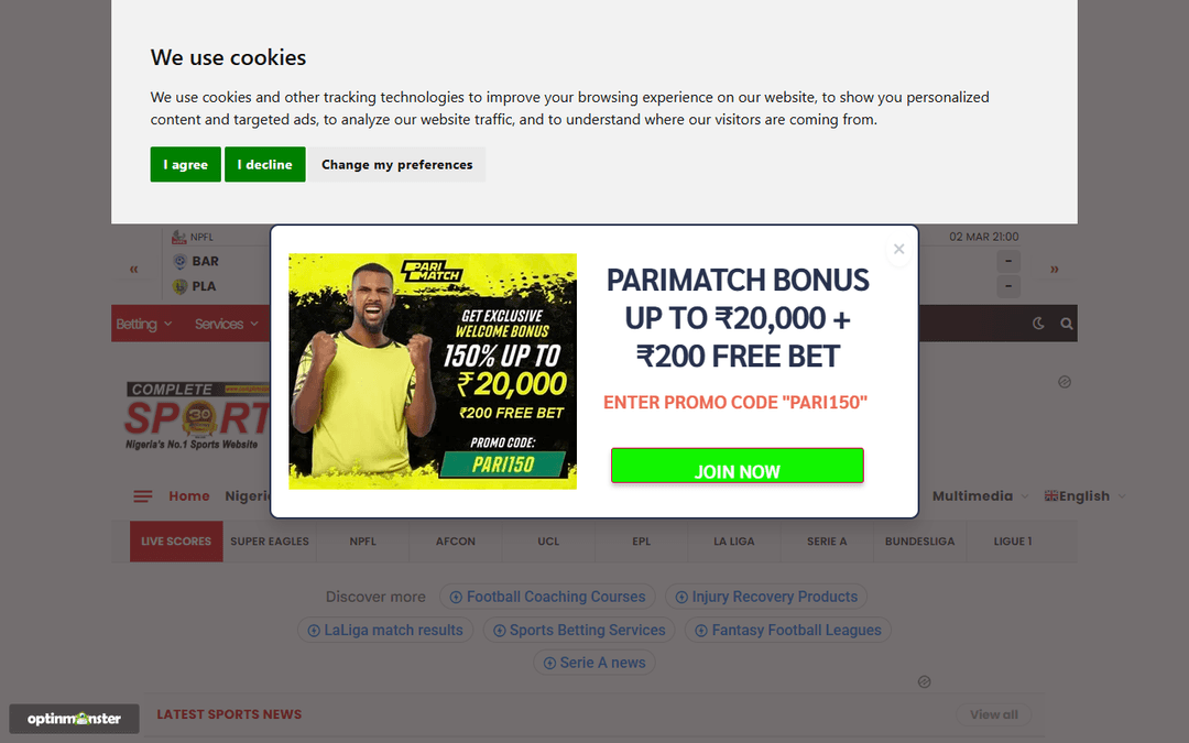 completesports.com publisher screenshot