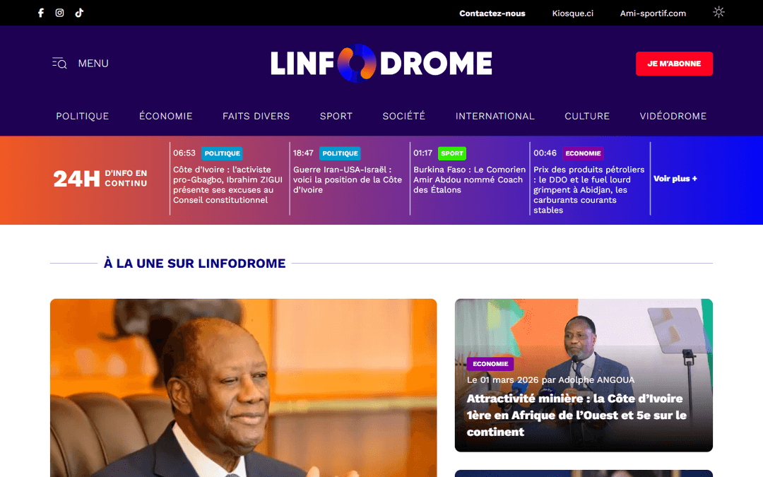 linfodrome.com publisher screenshot