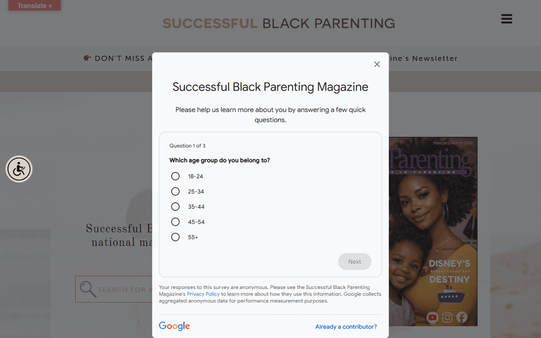 successfulblackparenting.com publisher screenshot