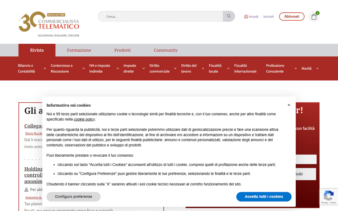commercialistatelematico.com publisher screenshot