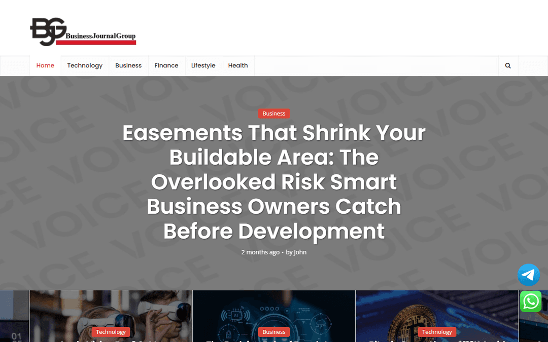 businessjournalgroup.com publisher screenshot
