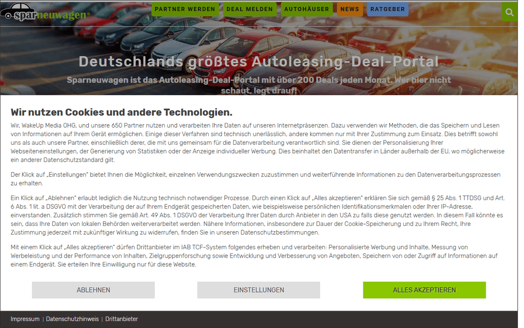 sparneuwagen.de publisher screenshot