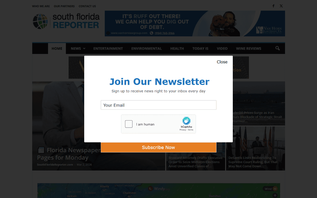 southfloridareporter.com publisher screenshot