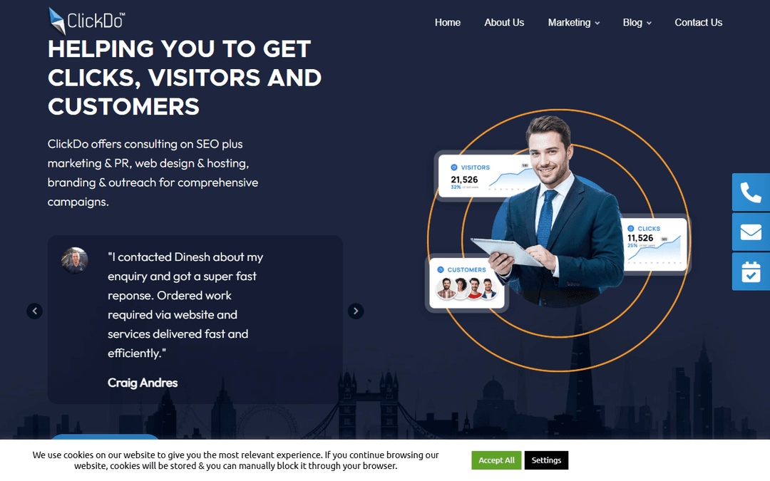 clickdo.co.uk publisher screenshot