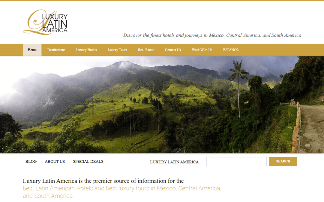 luxurylatinamerica.com publisher screenshot