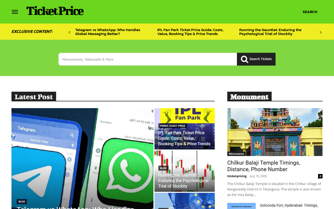 tticketpricing.com publisher screenshot
