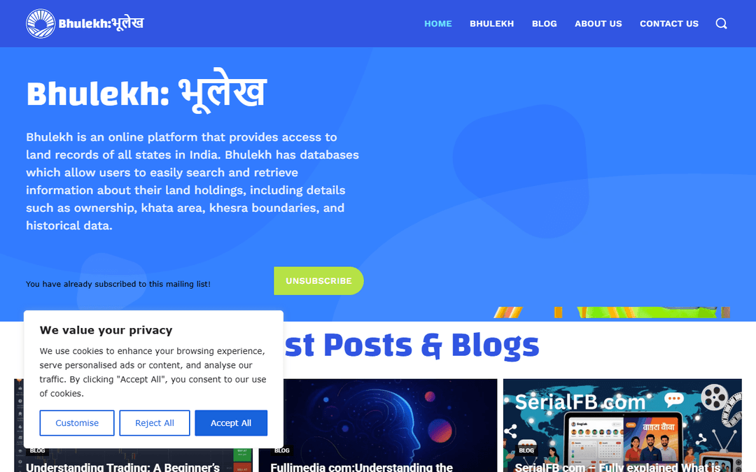 bhulekhbhoomi.com publisher screenshot