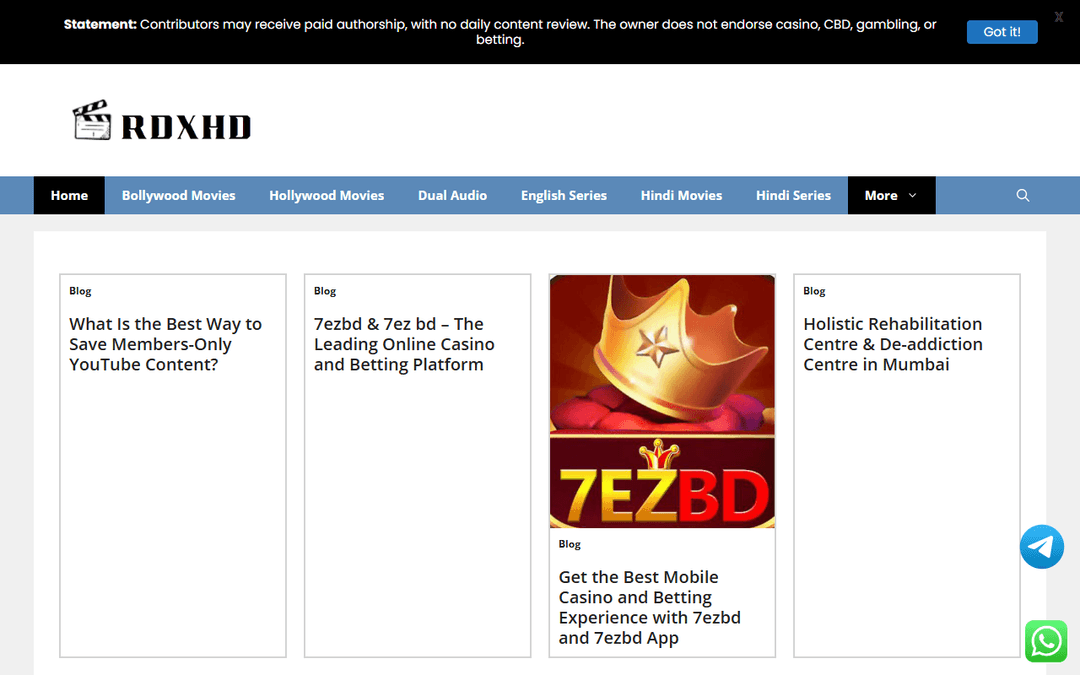 rdxhd.com.in publisher screenshot