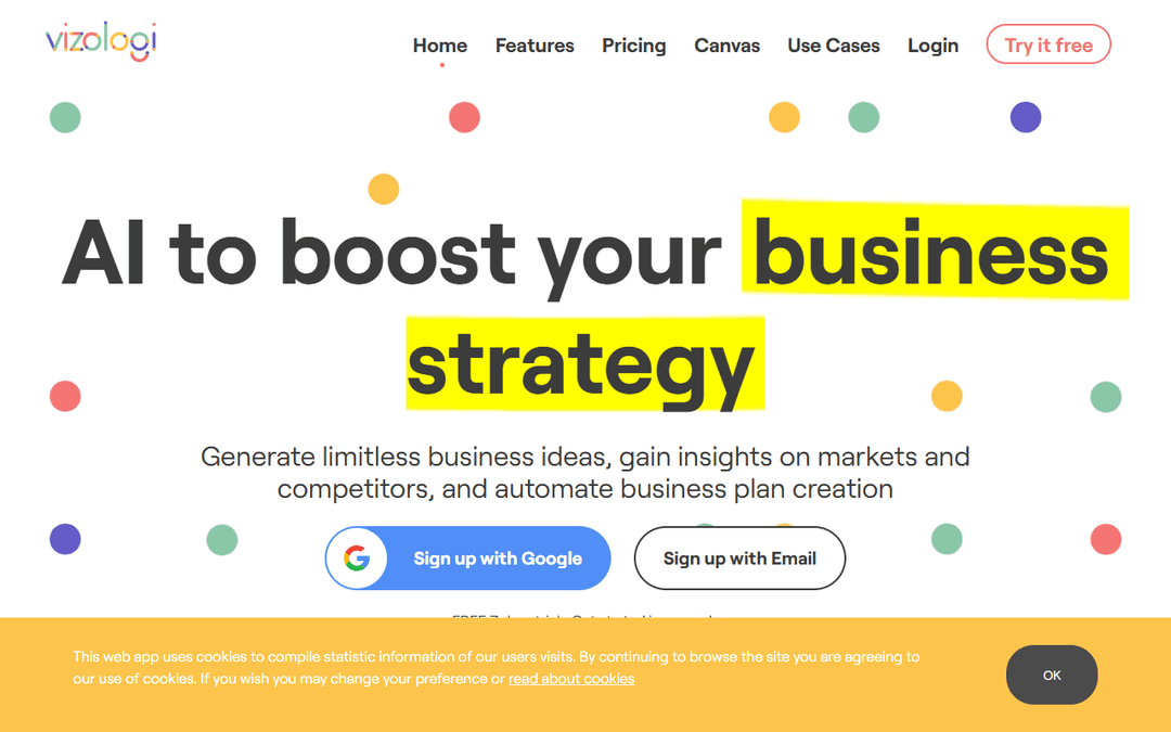 vizologi.com publisher screenshot