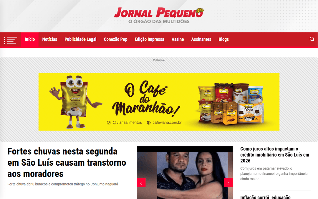 jornalpequeno.com.br publisher screenshot