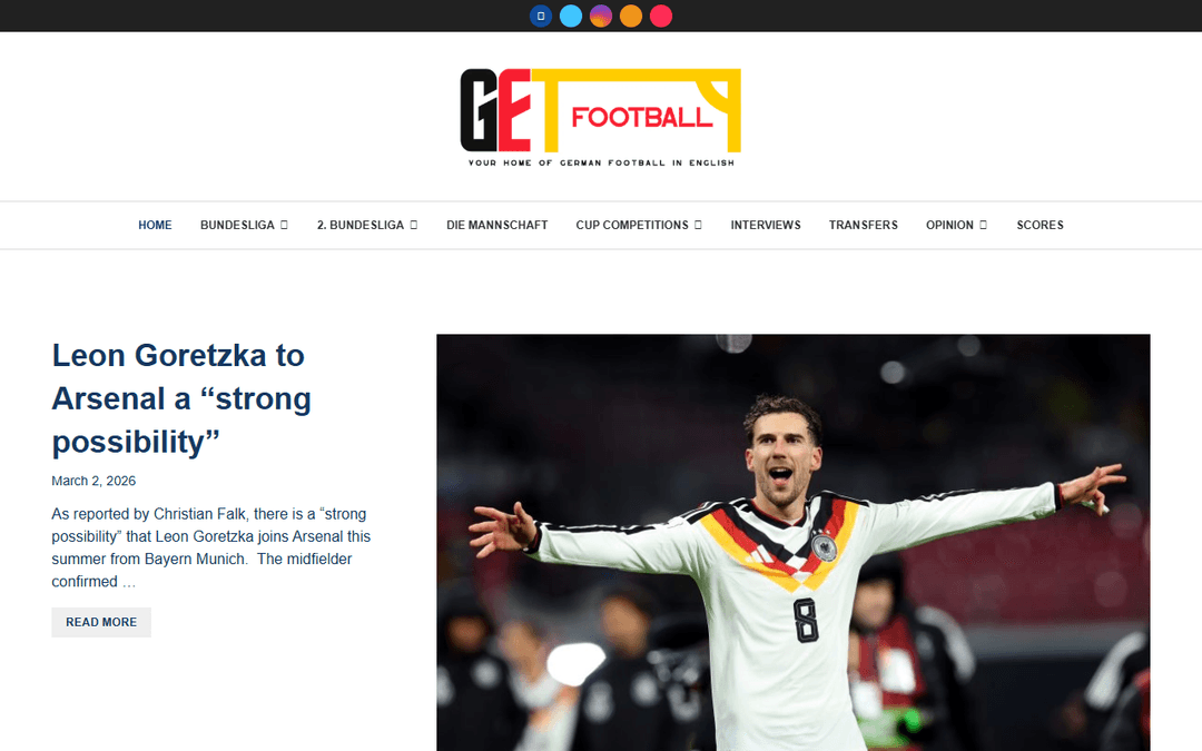 getfootballnewsgermany.com publisher screenshot