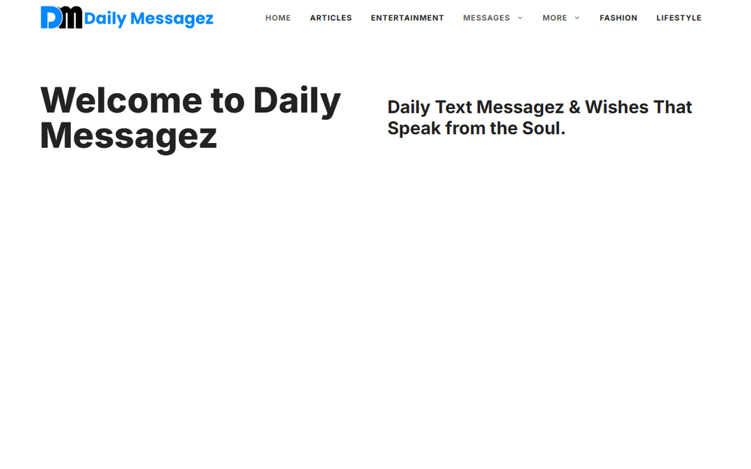 dailymessagez.com publisher screenshot