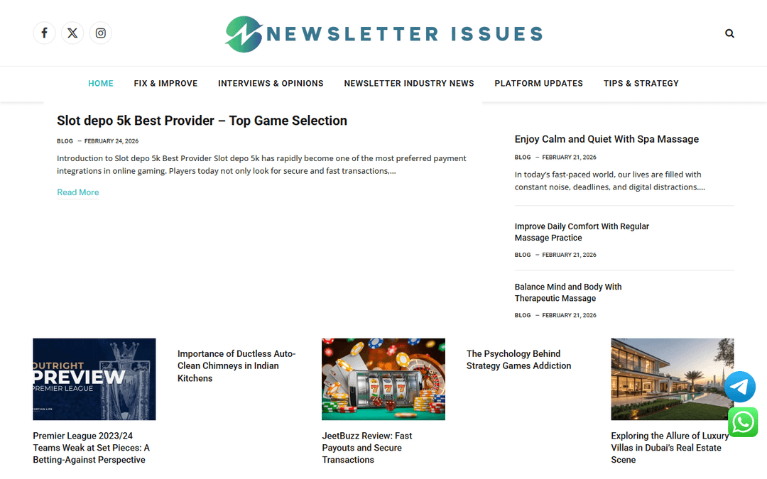 newsletterissues.com publisher screenshot