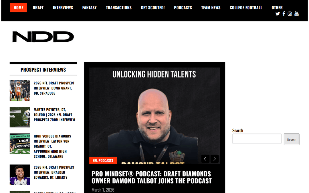 nfldraftdiamonds.com publisher screenshot