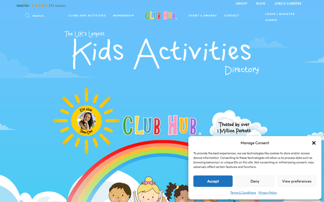 clubhubuk.co.uk publisher screenshot