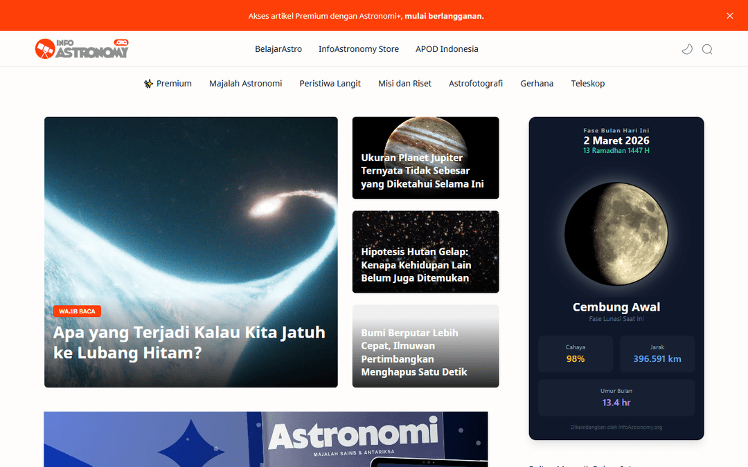 infoastronomy.org publisher screenshot