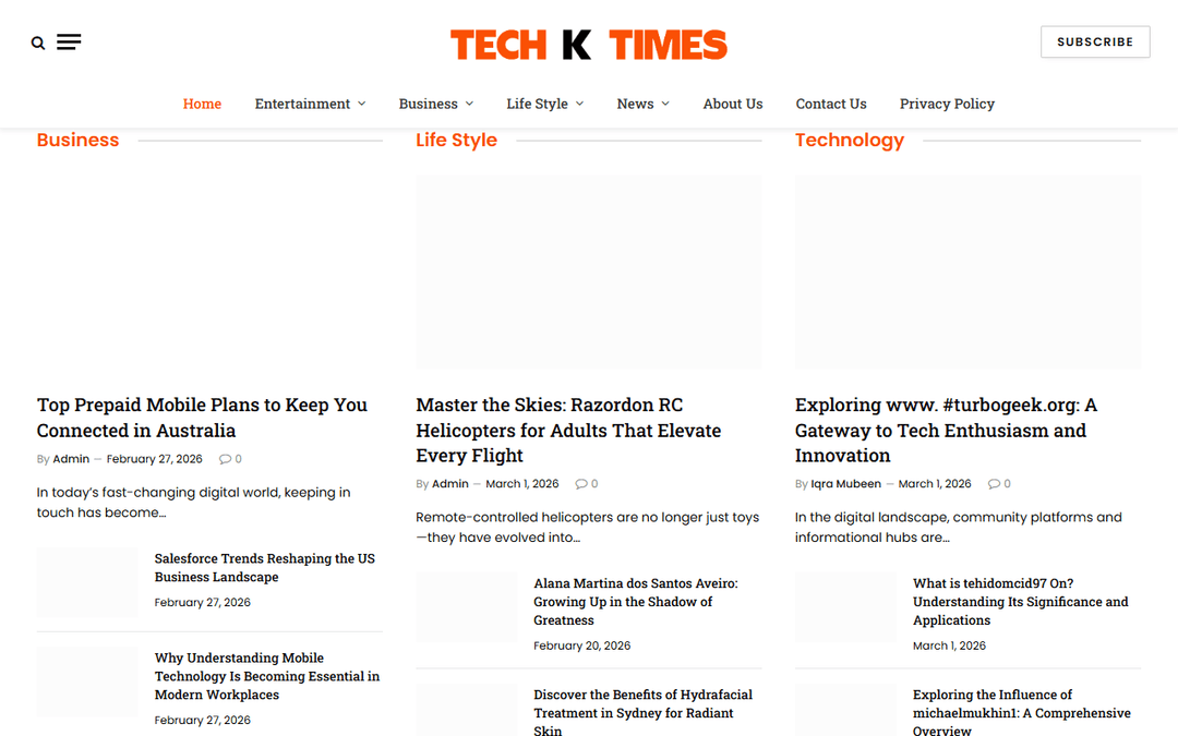 techktimes.co.uk publisher screenshot